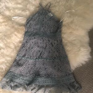 Anthropologie lace dress.  Pretty blue- XSP